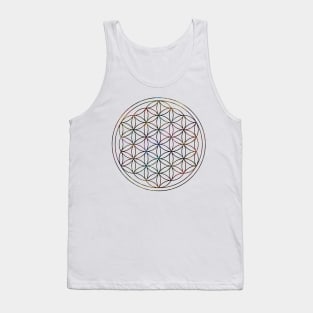 Flower of Life on White Tank Top